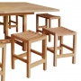 set 250 -- 43 x 77-117 inch raven double rectangular ext counter height table (tb-e026) & 24 inch portland stools (ch-0176)
